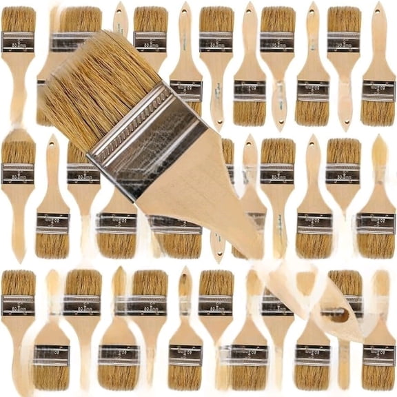 Chip Paint Brushes - 36-Pack - 2" Chip Brushes for Paints, Stains, Varnishes, Glues, & Gesso - Home Improvement - Interior & Exterior Use