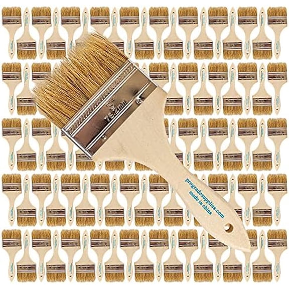 Chip Paint Brushes - 96-Pack - 3" Chip Brushes for Paints, Stains, Varnishes, Glues, & Gesso - Home Improvement - Interior & Exterior Use$$Tools & Hardware Other