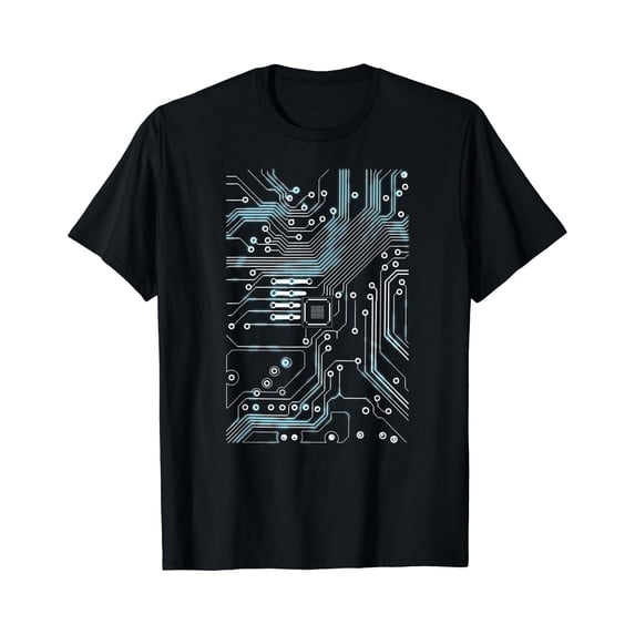 Chip Printed Circuit Cool Computer Techy Nerd Engineer T-Shirt ...