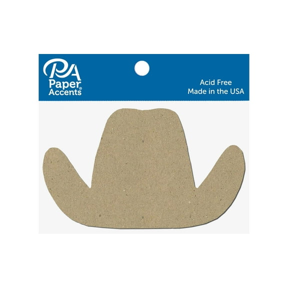 Chip Shape 8pc Cowboy Hat Natural