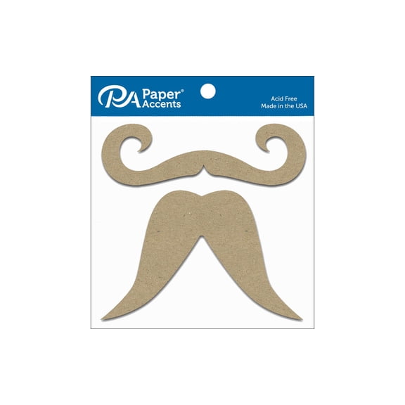 Chip Shape 8pc Mustache #2 Natural