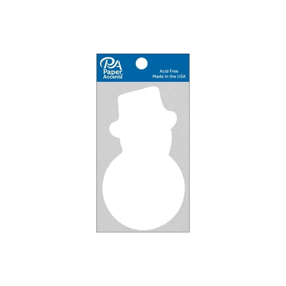 Chip Shape 8pc Snowman White