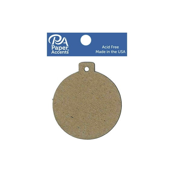 Chip Shape Tag 12pc Ornament Natural