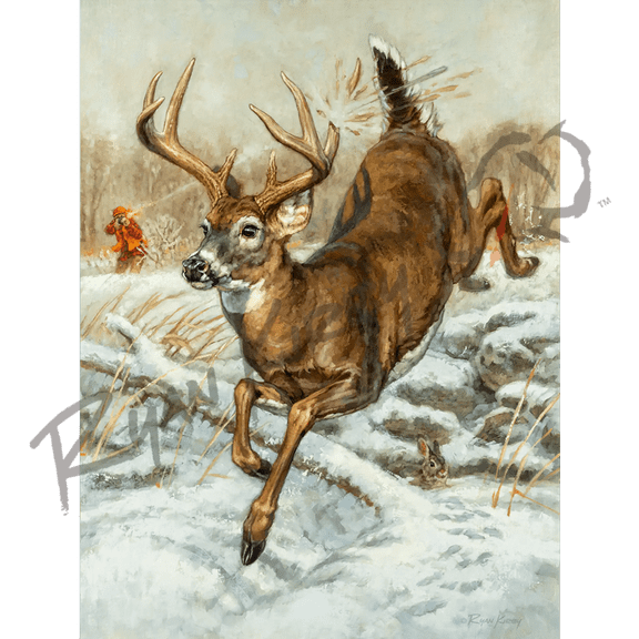 "Chip Shot" White-Tailed Buck Canvas Art Print for Field & Stream Journal