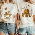 thumbnail image 1 of Chip and Dale Double Sided T-Shirt, Disney Couple Shirt, Disneyland Trip Tee,Natural color,size XL, 1 of 5