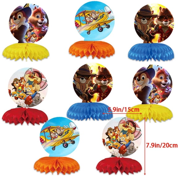 Chip and Dale Rescue Rangers Themed Birthday Backdrop Banner - Hanging Wall Decor Tapestry for Party Celebrations