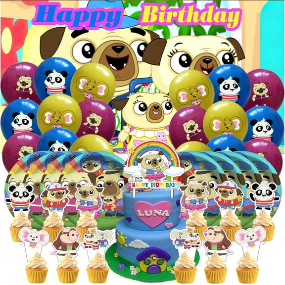 Chip and Potato Birthday Party Supplies Balloons Paper Plates Decoration Cake Topper Decor Tableware Banner Backdrop