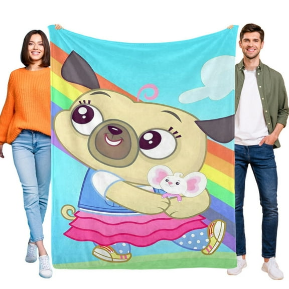 Chip and Potato flannel blanket 39*59 inch soft and comfortable with clear patterns and easy cleaning