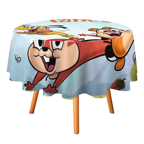 Chip 'n' Dale Park Life-Theme Round tablecloth has an iconic print, fits most tables, and is easy to care for perfect gifts for fans friends and family.diameter60''(152cm)