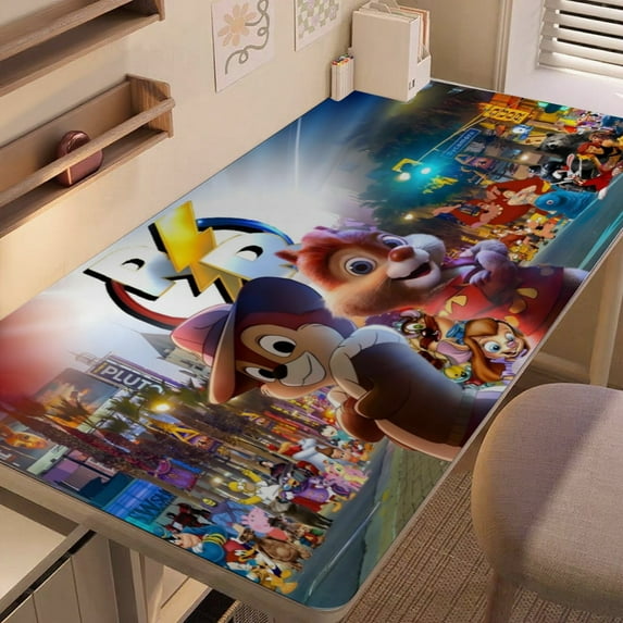 Chip'n Dale Rescue Rangers-themed extra-large Non-Slip Base leather Desk Table mat—versatile for computer desks, dining tables, and more.12"x24"(30X60cm)