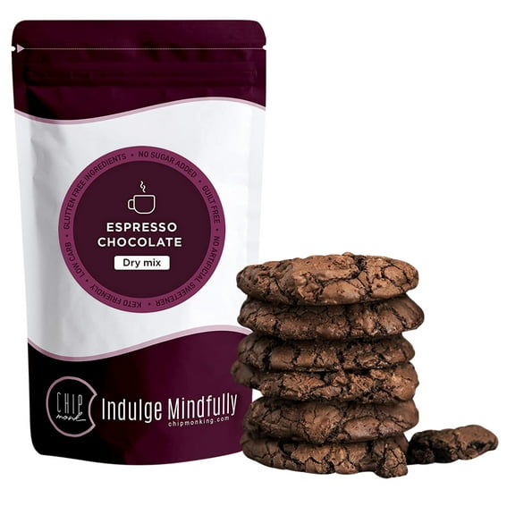 ChipMonk Cookie Mix, Chocolate Espresso - Zero or Low Carb Keto Friendly Snacks, Dessert, Cookies, Gluten-Free, High Fat and Protein, Low Sugar