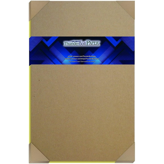 Chipboard - 6 Sheets 12x18 Inch 80pt Heavy Duty Kraft Paper Board for Backing Boards, Journals, Crafting