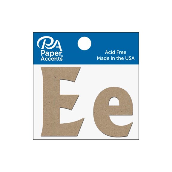 Chipboard Letter 2" Ee 2pc Natural