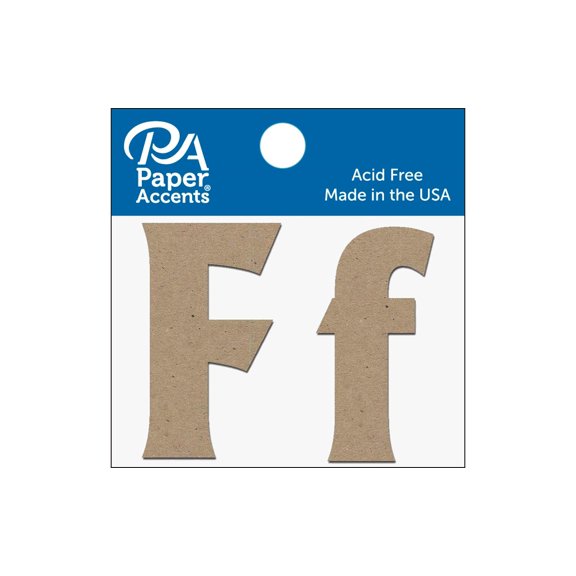 Chipboard Letter 2" Ff 2pc Natural