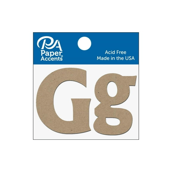 Chipboard Letter 2" Gg 2pc Natural