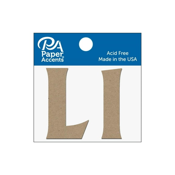Chipboard Letter 2" Ll 2pc Natural