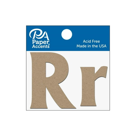 Chipboard Letter 2" Rr 2pc Natural