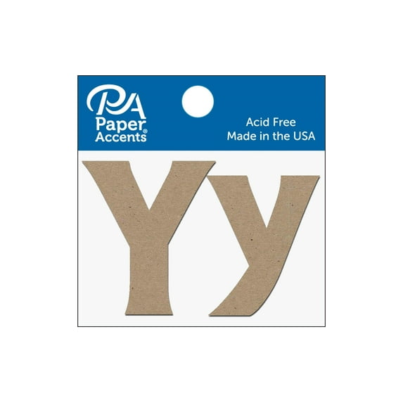 Chipboard Letter 2" Yy 2pc Natural
