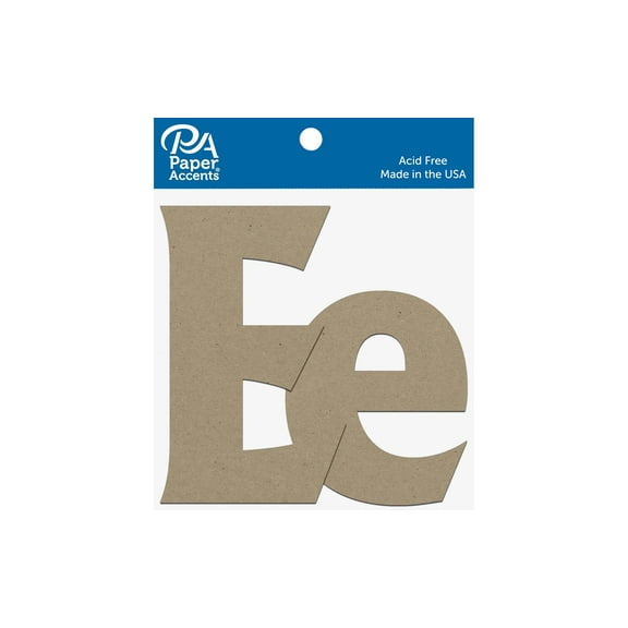 Chipboard Letter 4" Ee 2pc Natural