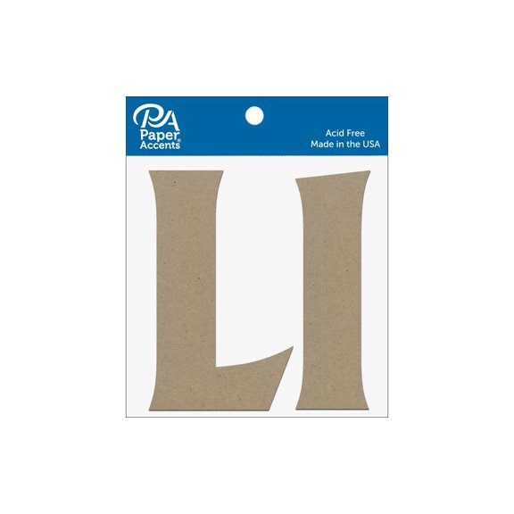 Chipboard Letter 4" Ll 2pc Natural