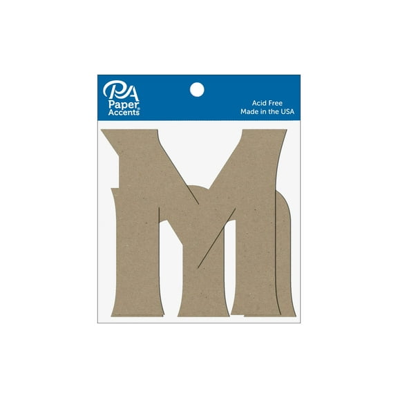 Chipboard Letter 4" Mm 2pc Natural