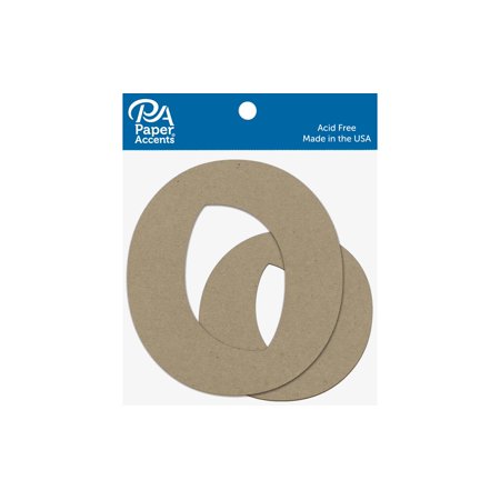 Chipboard Letter 4" Oo 2pc Natural
