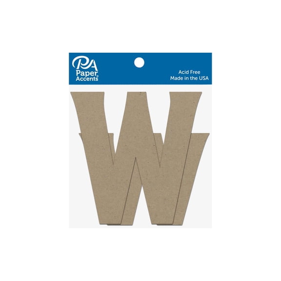 Chipboard Letter 4" Ww 2pc Natural