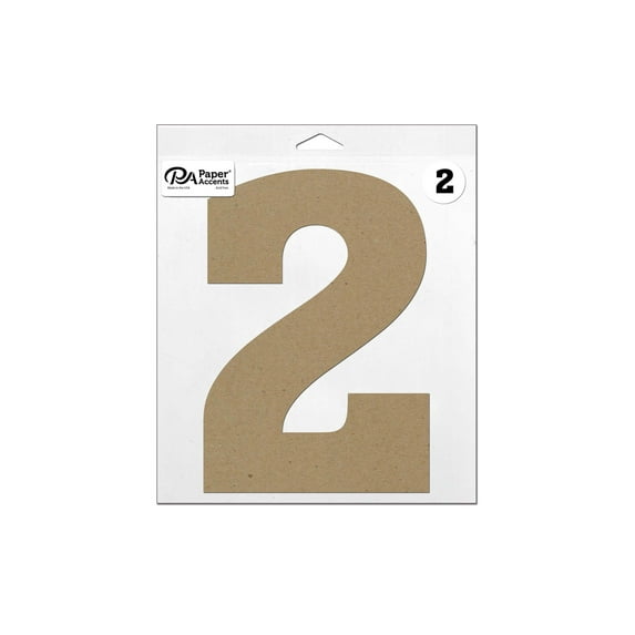Chipboard Number 11" 2 1pc Natural