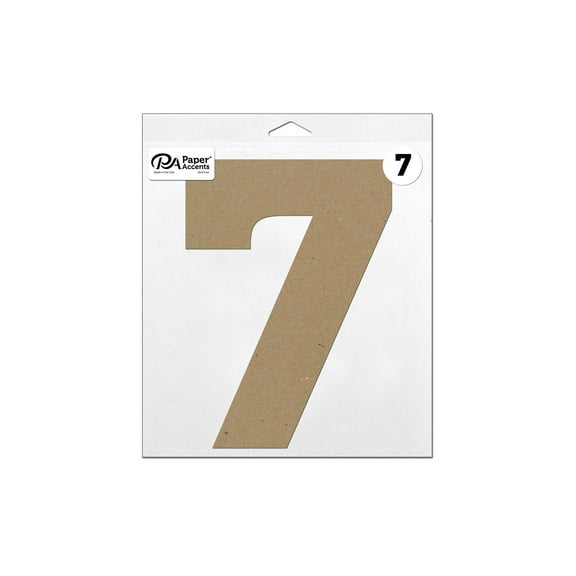 Chipboard Number 11" 7 1pc Natural