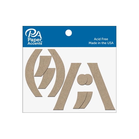 Chipboard Punctuation 4" 2ea(,)/" Natural