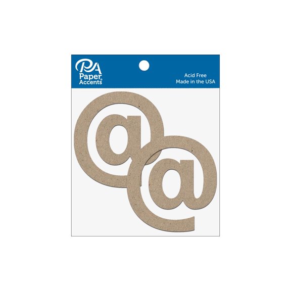 Chipboard Punctuation 4" @ 2pc Natural
