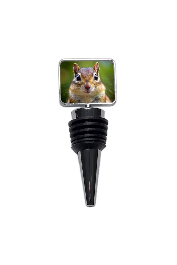 Chipmunk Face Wine Bottle Stopper Cap Plug