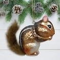 thumbnail image 1 of Chipmunk Glass Christmas Tree Ornament, 1 of 5