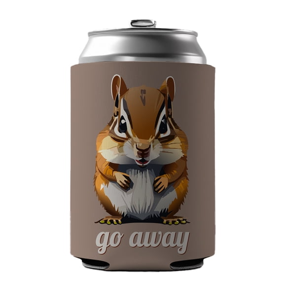Chipmunk Go Away Staring Funny Drink Beer Soda Insulated Sleeve Holder Can Cooler Hugger