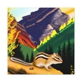 thumbnail image 1 of Chipmunk in Moonlight - Canvas, 1 of 25