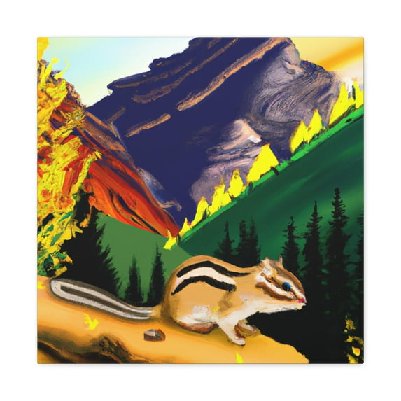 Chipmunk in Moonlight - Canvas