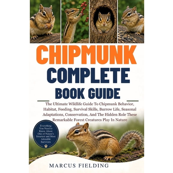 Chipmunt Complete Book Guide: The Ultimate Wildlife Guide To Chipmunk Behavior, Habitat, Feeding, Survival Skills, Burro, (Paperback)