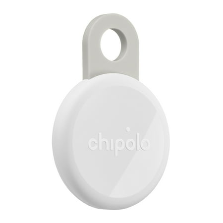 Chipolo LOOP - Rechargeable Bluetooth Tracking tag, Item Locator for Keys & Bags, Compatible with Apple Find My or Find Hub on Android, Out of Range Alerts for Android & Call Your Phone (Chalk)
