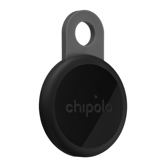 Chipolo LOOP - Rechargeable Bluetooth Tracking tag, Item Locator for Keys & Bags, Compatible with Apple Find My or Find Hub on Android, Out of Range Alerts for Android & Call Your Phone (Charcoal)