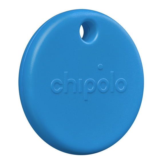 Chipolo POP Tracker Tag - Colorful, Compatible, Loud Bluetooth Tracker with Call Your Phone & Out of Range Alert, Works with Apple Find My or Find Hub on Android (Blue)