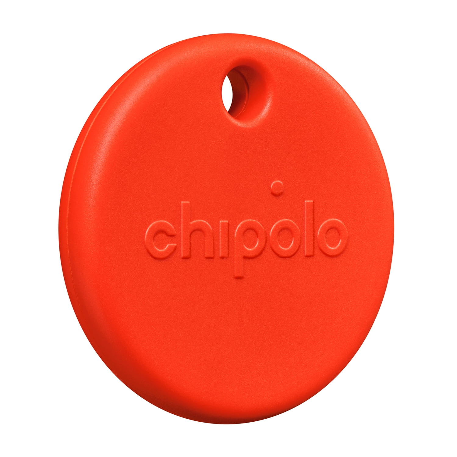 Chipolo POP Tracker Tag - Colorful, Compatible, Loud Bluetooth Tracker with Call Your Phone & Out of Range Alert, Works with Apple Find My or Find Hub on Android (Red)