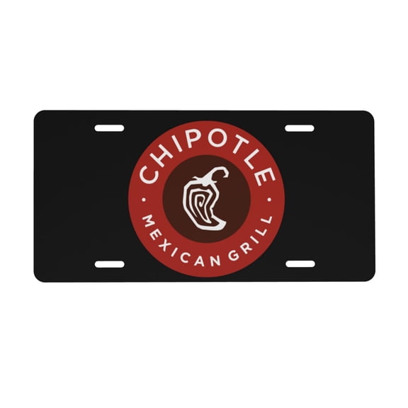 Chipotle Mexican Grill License Plate 6x12 Inch Thickening Aluminum Metal Decorative License Plates, Universal Fit For Trucks, Suvs, Vehicles