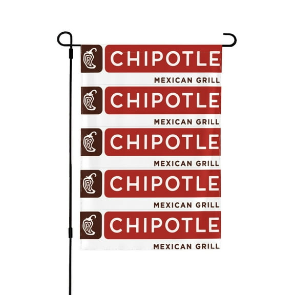 Chipotle Mexican Grill Logo Garden Flag 12.5 X 18 Inch Double Sided, Decorative Flag Balcony Courtyard Indoor Welcome Garden Flag