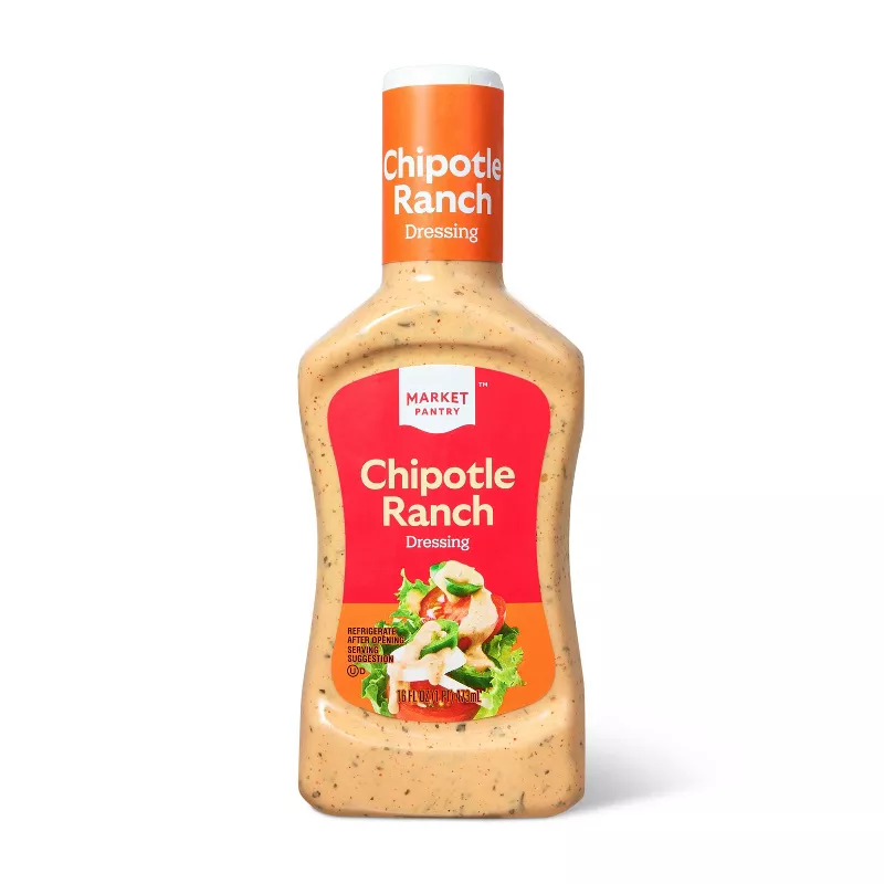 Chipotle Ranch Dressing 16fl oz Market Pantry (Pack of 4)