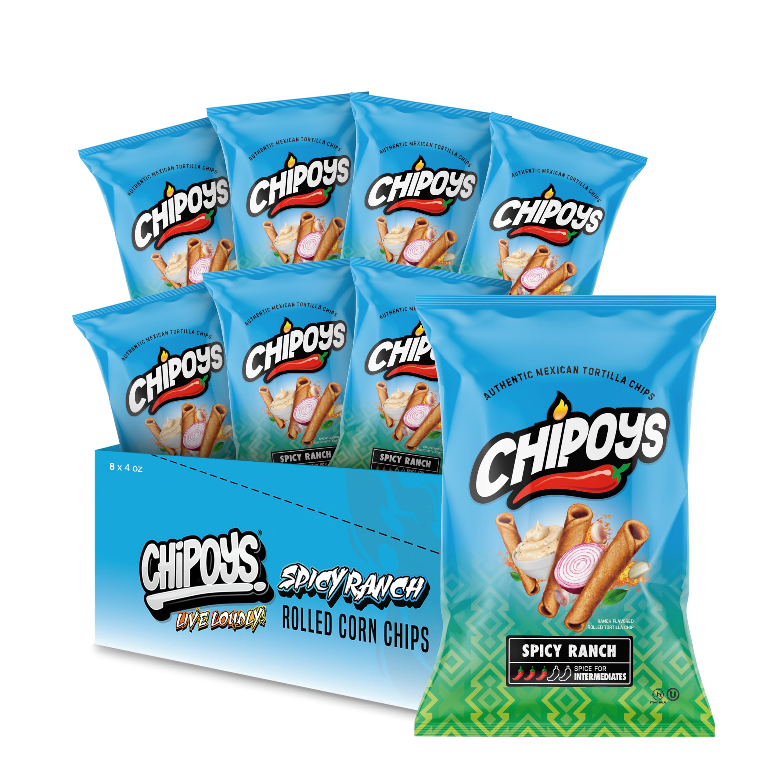 Chipoys Spicy Ranch Maiz YPF5 Corn Tortilla Chips GlutenFree