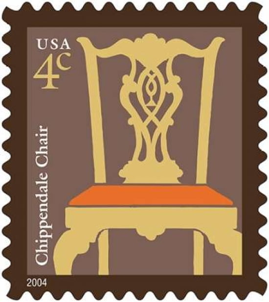 Chippendale Chair Canvas Art - US POSTAL SERVICE (24 x 24)