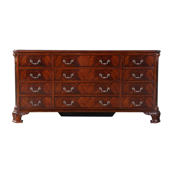 Chippendale Mahogany Triple Dresser