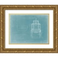 thumbnail image 1 of Chippendale, Thomas 32x25 Gold Ornate Wood Framed with Double Matting Museum Art Print Titled - Ladys Writing Table and Bookcase, 1 of 4