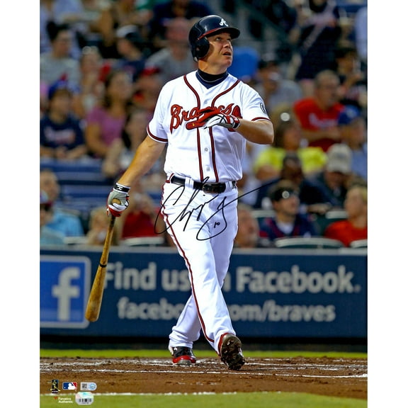 Chipper Jones Atlanta Braves Autographed 16" X 20" Watching Ball Photograph - Fanatics Authentic Certified