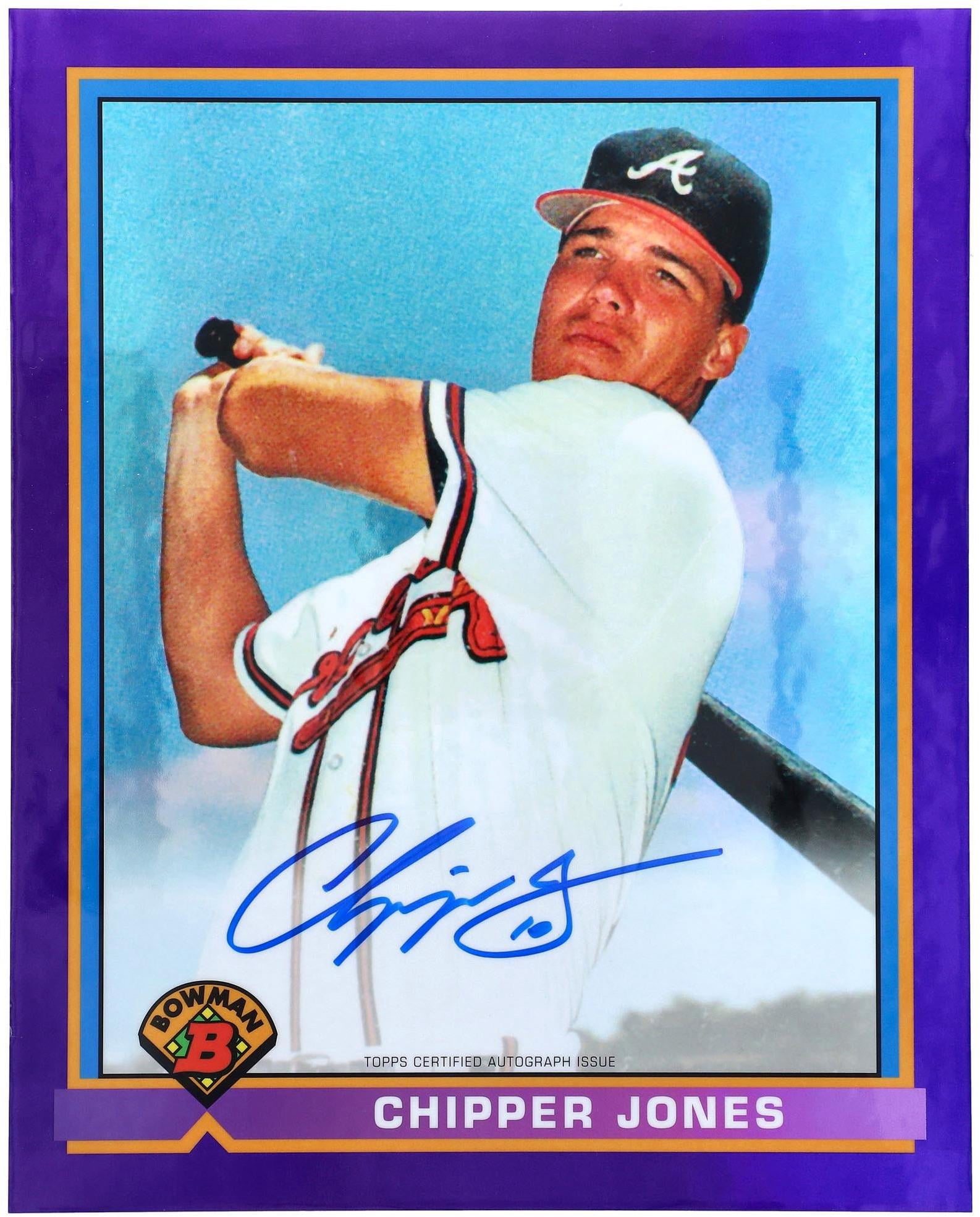 Chipper Jones Atlanta Braves Autographed 1991 Bowman Chrome Rookie 